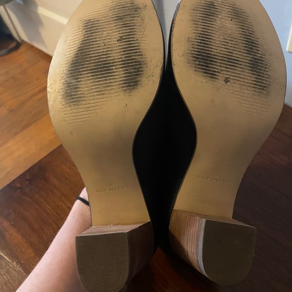 Steve Madden black open-toe booties - sz 7 - Picture 3 of 5